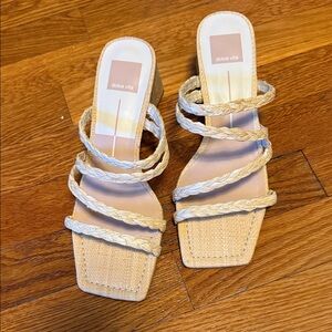 Dolce Vita Raffia Braided Strap Sandals